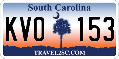 SC license plate KVO153
