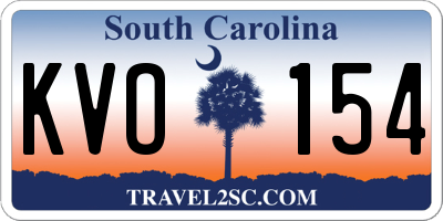 SC license plate KVO154