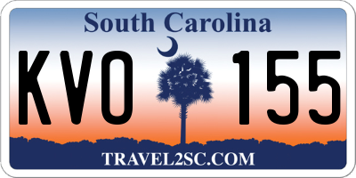 SC license plate KVO155