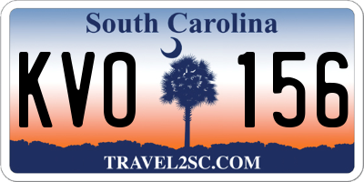 SC license plate KVO156