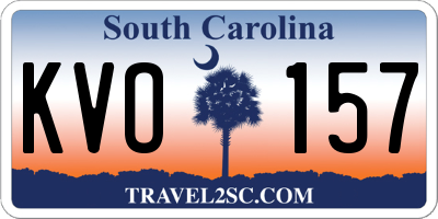 SC license plate KVO157