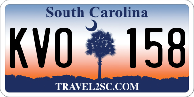 SC license plate KVO158