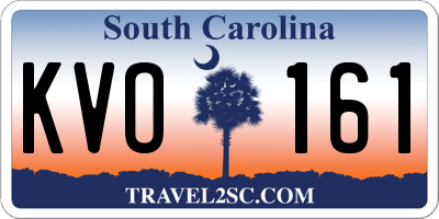 SC license plate KVO161