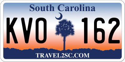 SC license plate KVO162