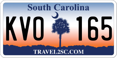 SC license plate KVO165