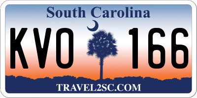 SC license plate KVO166