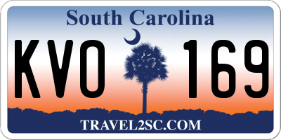 SC license plate KVO169