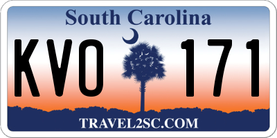 SC license plate KVO171