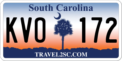 SC license plate KVO172