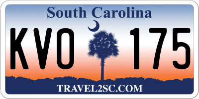 SC license plate KVO175