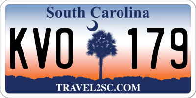SC license plate KVO179