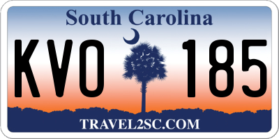 SC license plate KVO185