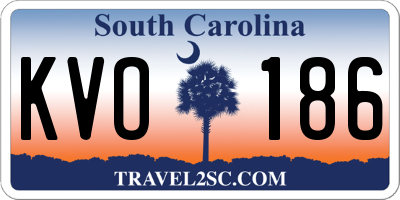 SC license plate KVO186