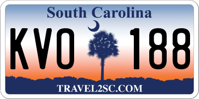 SC license plate KVO188