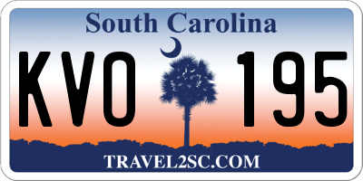 SC license plate KVO195