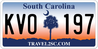 SC license plate KVO197
