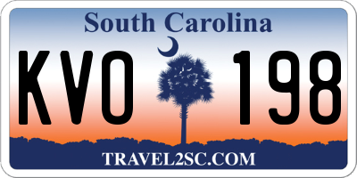SC license plate KVO198