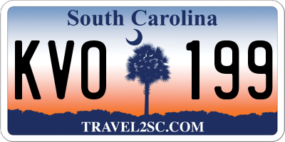 SC license plate KVO199