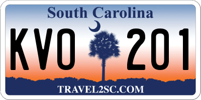 SC license plate KVO201