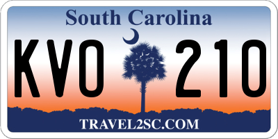 SC license plate KVO210