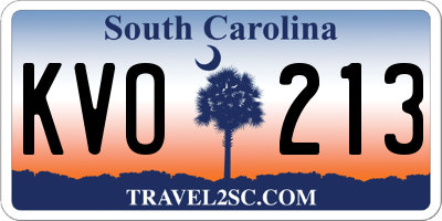 SC license plate KVO213