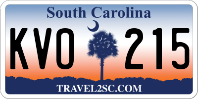 SC license plate KVO215