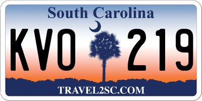 SC license plate KVO219