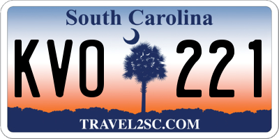 SC license plate KVO221