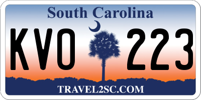SC license plate KVO223