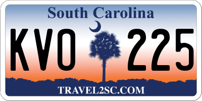 SC license plate KVO225