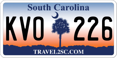 SC license plate KVO226