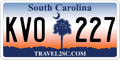 SC license plate KVO227