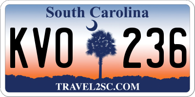 SC license plate KVO236