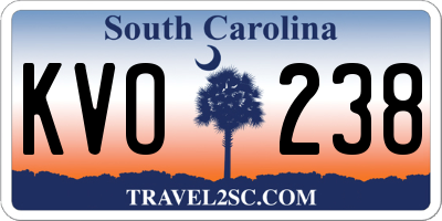 SC license plate KVO238