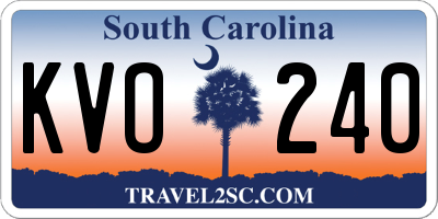 SC license plate KVO240