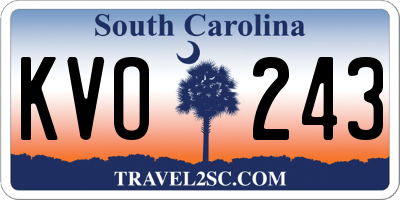 SC license plate KVO243