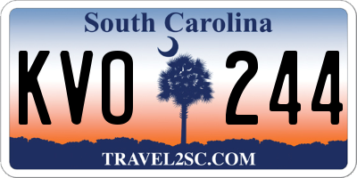 SC license plate KVO244
