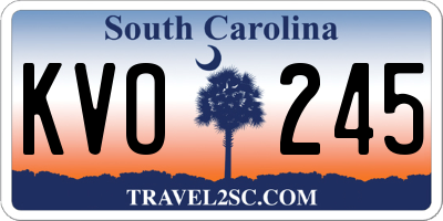 SC license plate KVO245