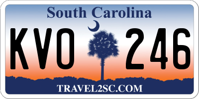 SC license plate KVO246