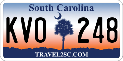 SC license plate KVO248