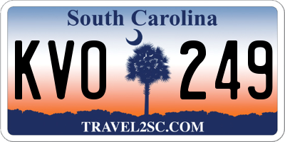SC license plate KVO249