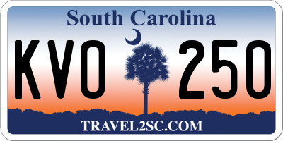 SC license plate KVO250