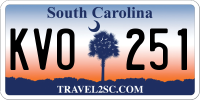 SC license plate KVO251