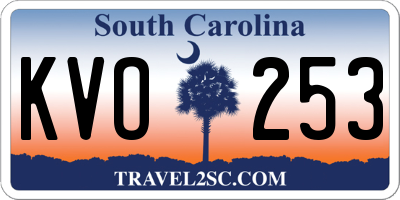 SC license plate KVO253