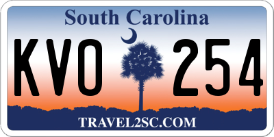 SC license plate KVO254