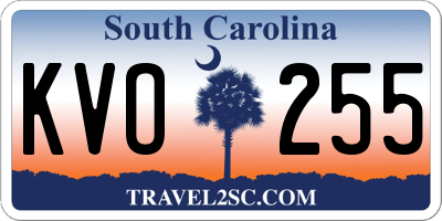 SC license plate KVO255
