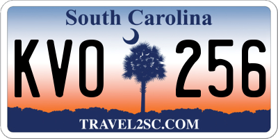 SC license plate KVO256