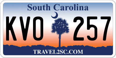 SC license plate KVO257
