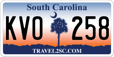 SC license plate KVO258