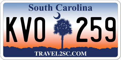 SC license plate KVO259